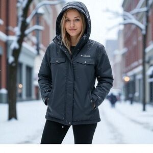Columbia Women's Charcoal Gray Ski & Snow Jacket Omni heat